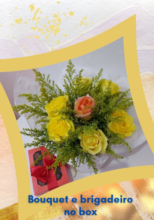 Mini bouquet Alegra no box - plantas naturais